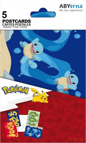 POKEMON - Postcards - Gen 1 starters x5 (14,8x10,5)