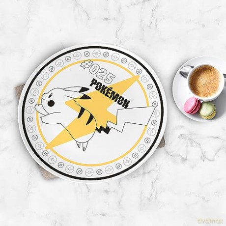 POKEMON - Set of 4 Plates - Starters + Pikachu