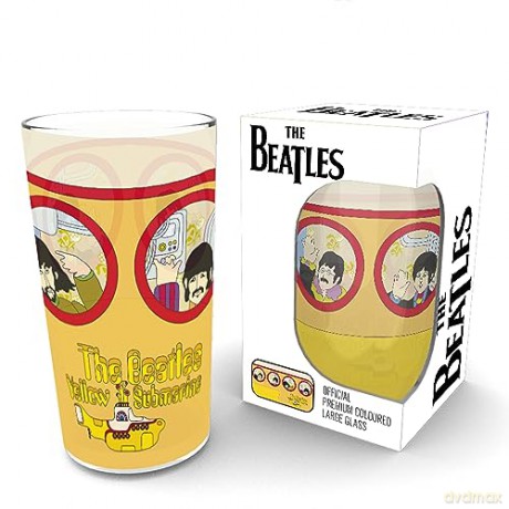 THE BEATLES - Large Glass - 400ml - Yellow Sub Portholes - box