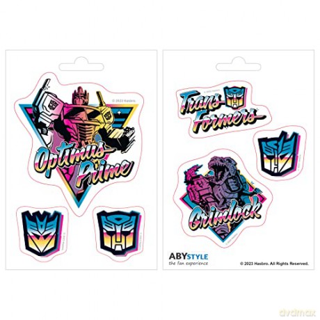 TRANSFORMERS - Stickers - 16x11cm/ 2 sheets - Vaporwave