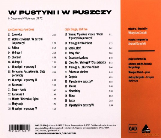 Andrzej Korzyński: W pustyni i w puszczy (reedycja 2023) [CD]