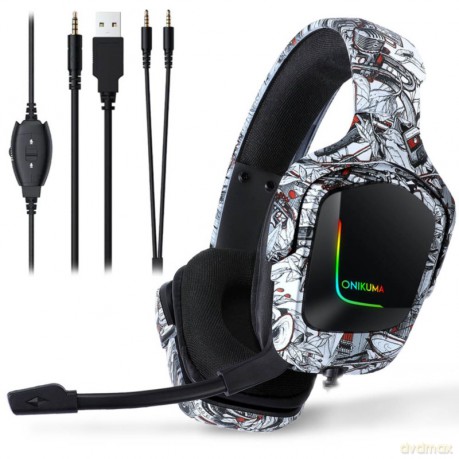 ONIKUMA K20 Camo Słuchawki gamingowe nauszne RGB Wielokolorowy