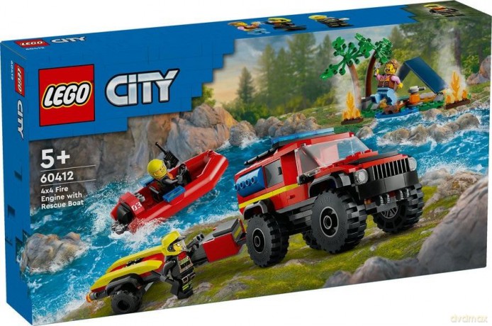 LEGO City Wóz strażacki z łodzią ratunkową (60412) [KLOCKI]