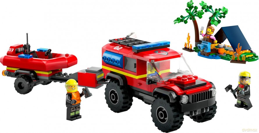 LEGO City Wóz strażacki z łodzią ratunkową (60412) [KLOCKI]