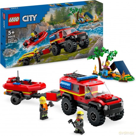 LEGO City Wóz strażacki z łodzią ratunkową (60412) [KLOCKI]