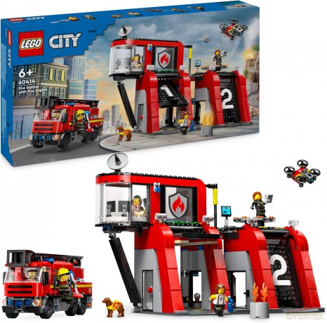 LEGO City Straż Pożarna z pojazdem (60414) [KLOCKI]