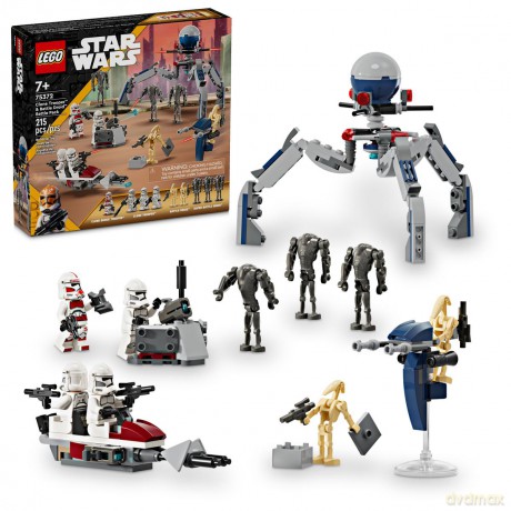 LEGO Star Wars Zestaw bitewny z żołnierzem armii klonów i droidem bojowym (75372) [KLOCKI]