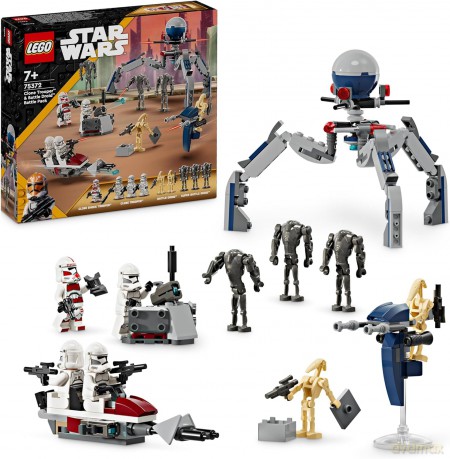 LEGO Star Wars Zestaw bitewny z żołnierzem armii klonów i droidem bojowym (75372) [KLOCKI]