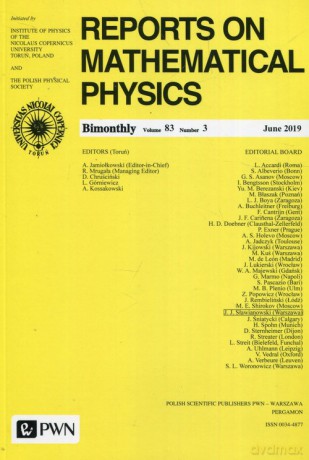 Reports on Mathematical Physics 83/3/2019 [KSIĄZKA]