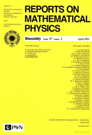 Reports on Mathematical physics 87/2 2021 [KSIĄZKA]