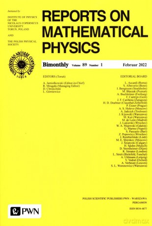Reports On Mathematical Physics 89/1 Polska [KSIĄZKA]