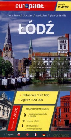 Łódź. Foliowany plan miasta w skali 1:24 500 [KSIĄŻKA]