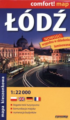 Łódź. Laminowany plan miasta w skali 1:22 000. Mapa kieszonkowa [KSIĄŻKA]