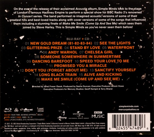 Simple Minds: Acoustic In Concert [Blu-Ray]+[CD]