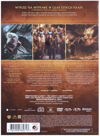 Hobbit: Pustkowie Smauga (wydanie rozszerzone) [5DVD] 