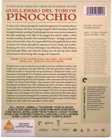 Guillermo Del Toro's Pinocchio (Guillermo del Toro: Pinokio) [Blu-Ray 4K]+[Blu-Ray]