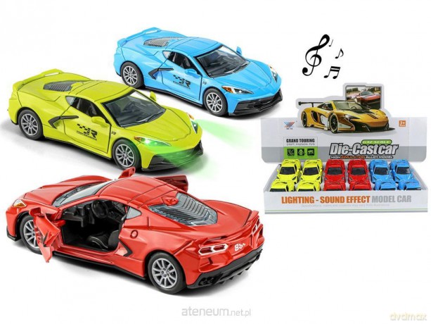 Auto sportowe metalowe ze światłem i dźwiękiem MIX