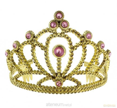 Diadem księżniczki z różowymi perłami