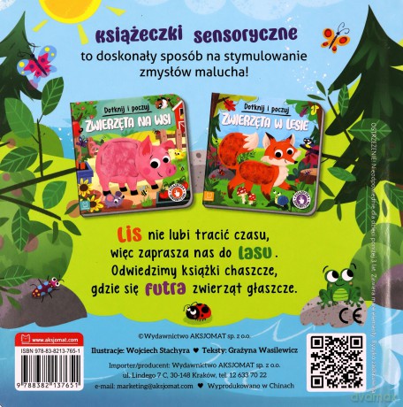 Dotknij i poczuj. Zwierzęta w lesie - Grażyna Wasilewicz [KSIĄŻKA]