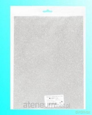 Karton brokatowy obustronny srebrny 23x33cm 5 ark