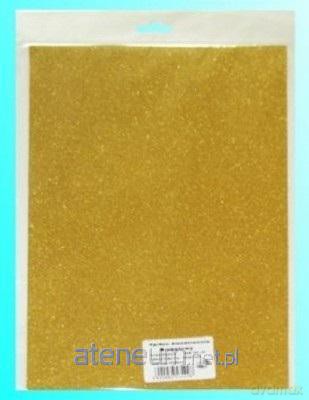 Karton brokatowy obustronny złoty 23x33cm 5 ark