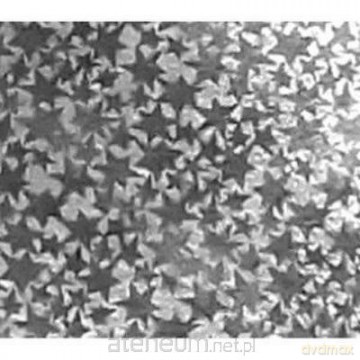 Karton holograficzny srebrny gwiazdy 25x35cm 5 ark