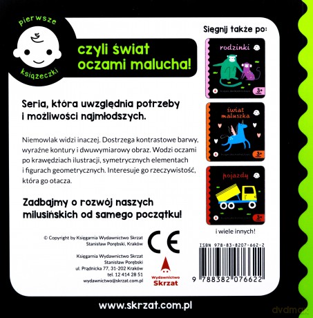 Książeczka kontrastowa. Owoce i warzywa [KSIĄŻKA]