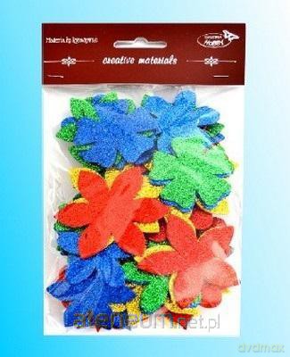 Kwiatki brokatowe 60szt