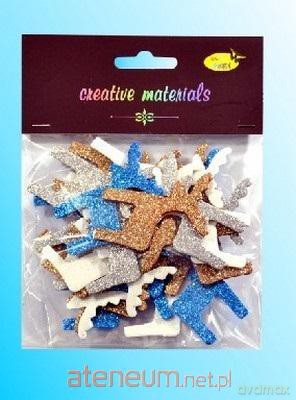 Renifery z pianki brokatowej kolorowe 30szt