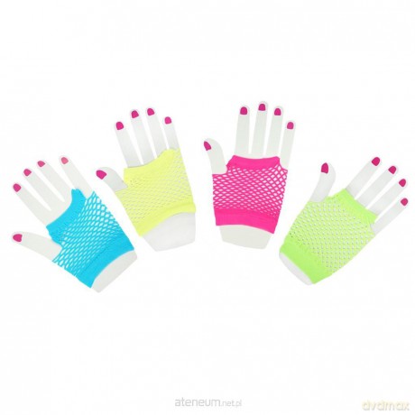 Rękawiczki siateczkowe neon 2szt MIX