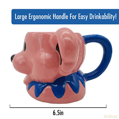 Grateful Dead: Dancing Bear Molded Head Ceramic Kubek 500Ml (Pink)