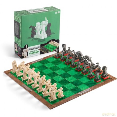 Minecraft: Chess Set - Overworld Heroes Vs. Hostile Mobs