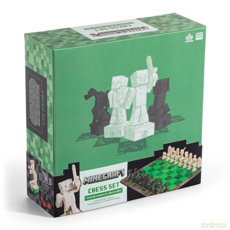 Minecraft: Chess Set - Overworld Heroes Vs. Hostile Mobs