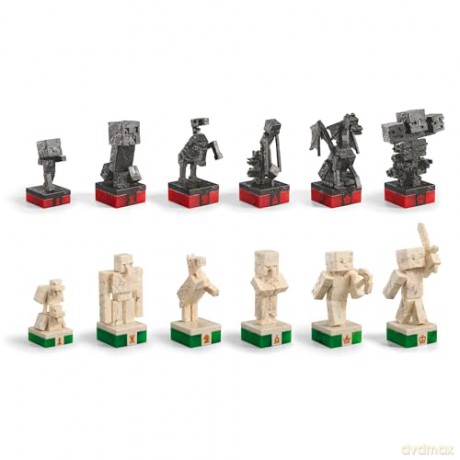 Minecraft: Chess Set - Overworld Heroes Vs. Hostile Mobs