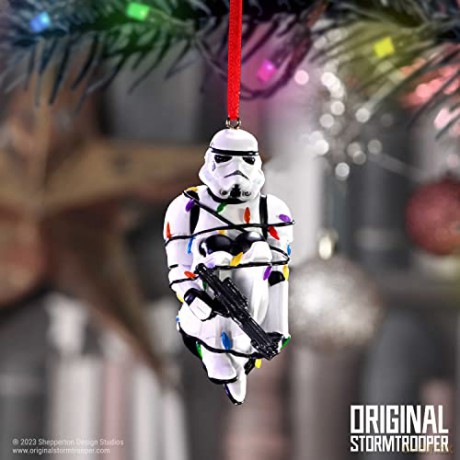 Original Stormtrooper: Stormtrooper In Fairy Lights Hanging Ornament 9cm