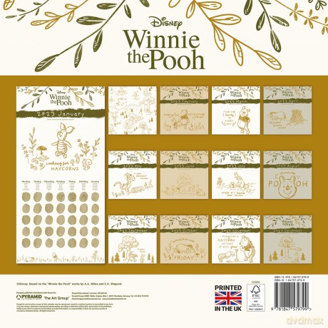 Disney: Winnie The Pooh 2023 Official Calendar