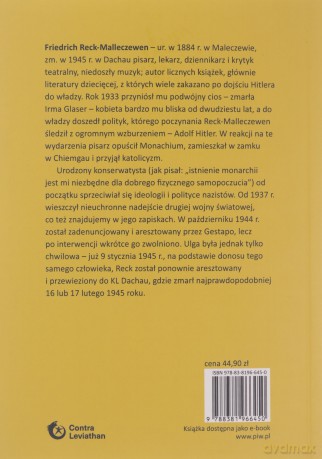 Dziennik lat trwogi. Świadectwo wewnętrznej emigracji - Friedrich Reck-Malleczewen [KSIĄŻKA]
