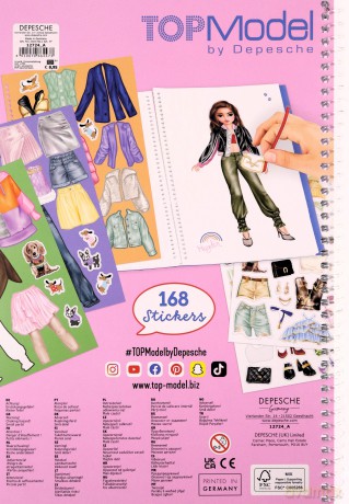 Zestaw Dress Me Up BIG Top Model z naklejkami 12724A