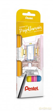 Zestaw pisaków do projektowania S520-ST4ABCDPL 4 kolory