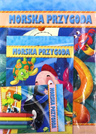 Morska przygoda. Zestaw zadań do kolorowania z kredkami [KSIĄŻKA]