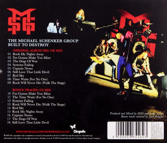 Michael Schenker The Group: Built To Destroy [CD]