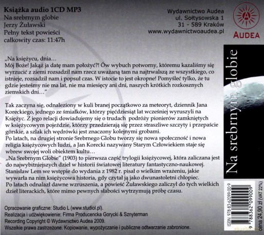 Na srebrnym globie. Książka audio CD MP3 - Jerzy Żuławski [KSIĄŻKA]