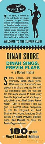 Dinah Shore: Dinah Sings - Previn Plays (+2 Bonus Tracks) (Limited) [Winyl]