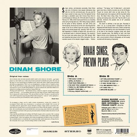 Dinah Shore: Dinah Sings - Previn Plays (+2 Bonus Tracks) (Limited) [Winyl]