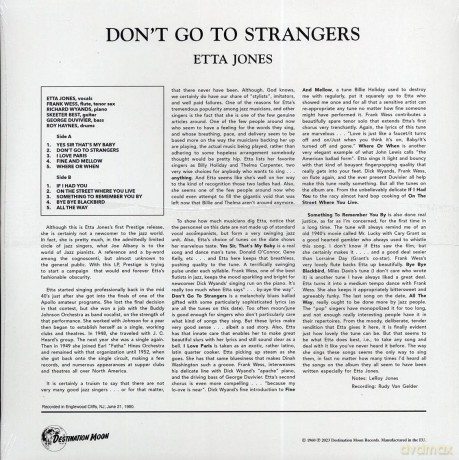Etta Jones: Dont Go To Strangers (Numbered) (Clear) [Winyl]