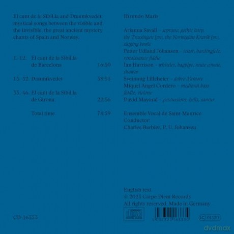 Arianna Savall & Petter Udland Johansen: El Cant De La Sibil.La & Draumkvedet [CD]