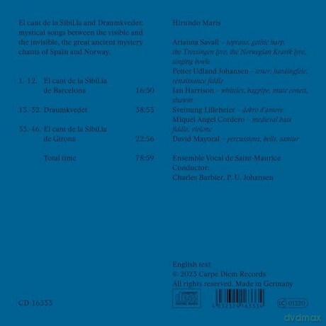 Arianna Savall & Petter Udland Johansen: El Cant De La Sibil.La & Draumkvedet [CD]