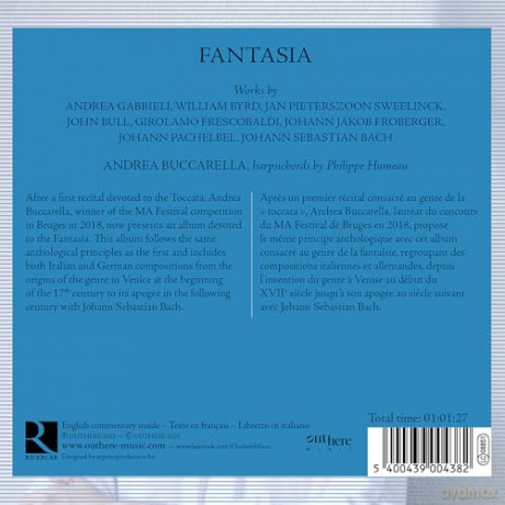 Andrea Buccarella: Fantasia From Andrea Gabrieli To Johann Sebastian Bach [CD]