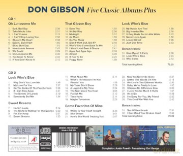 Don Gibson: Five Classic Albums Plus (Oh Lonesome Me / That Gibson Boy / Look Whos Blue / Sweet Dreams / Some Favorites Of Mine) [2CD]
