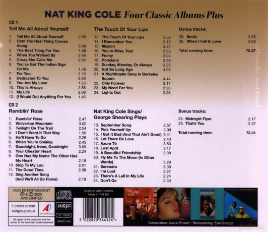 Nat King Cole: Four Classic Albums Plus (Tell Me All About Yourself / The Touch Of Your Lips / Ramblin Rose / Nat King Cole Sings: George Shearing Plays) [2CD]